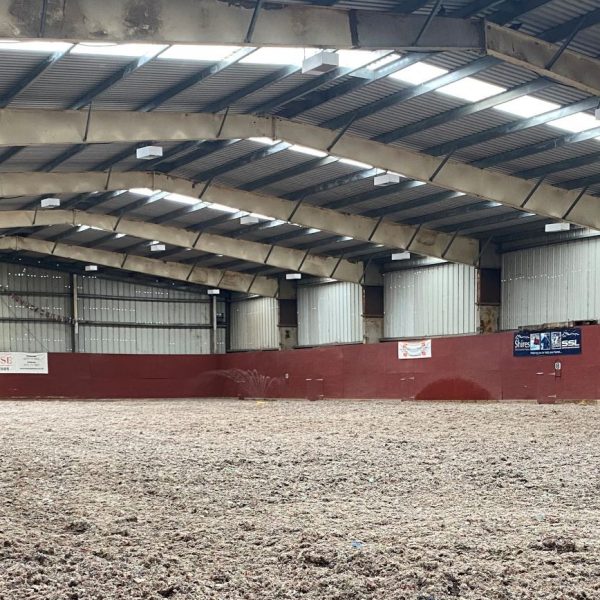 Indoor Arena Riding School with fibre surface at Provanston Equestrian Centre