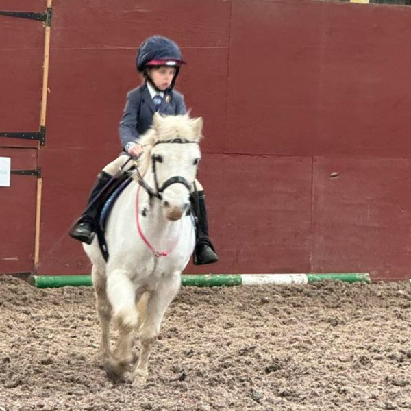 Kid in a riding clinic at Provanston